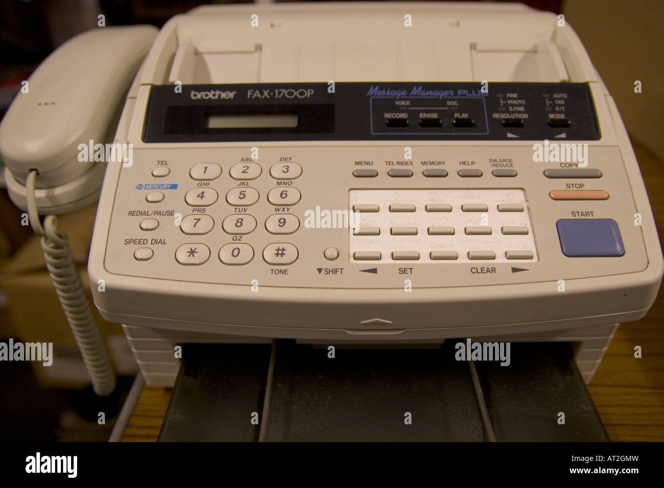office telephone fax and answering machine Stock Photo
