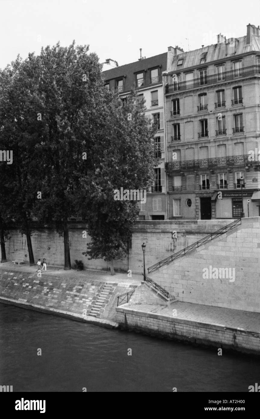 The banks of the river Seine Paris France Stock Photo