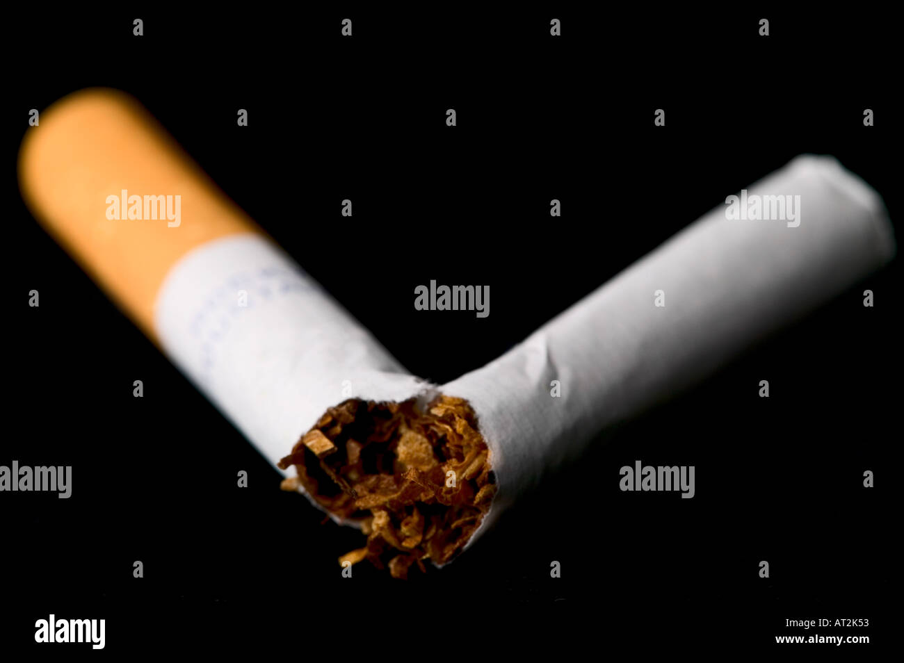 Brocken Cigarette Stock Photo