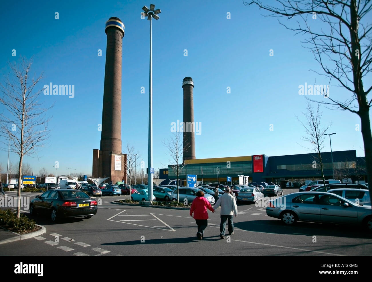 Man and woman going shopping at Ikea in Croydon. UK Stock Photo