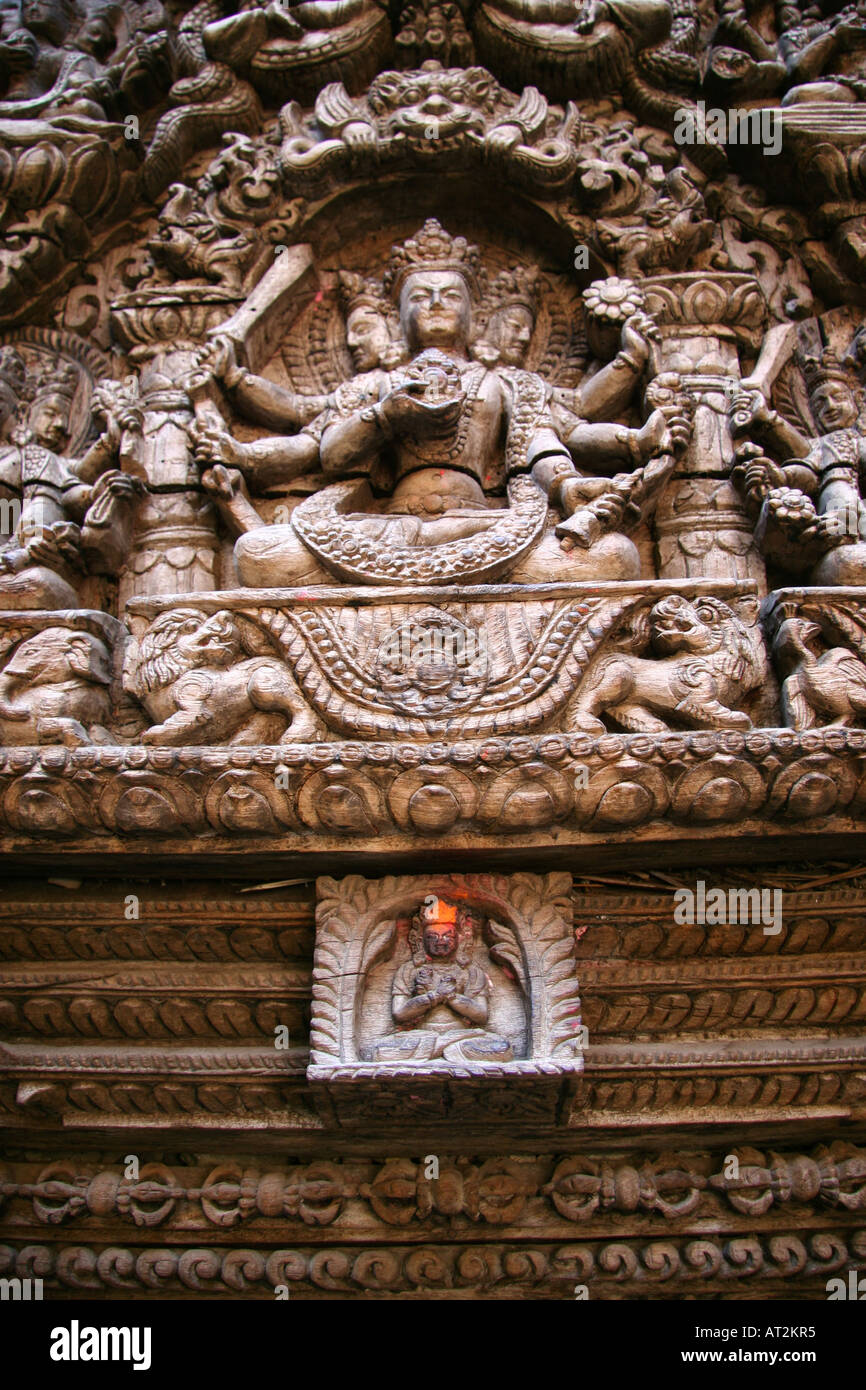 Wood carving hindu goddess hi-res stock photography and images - Alamy