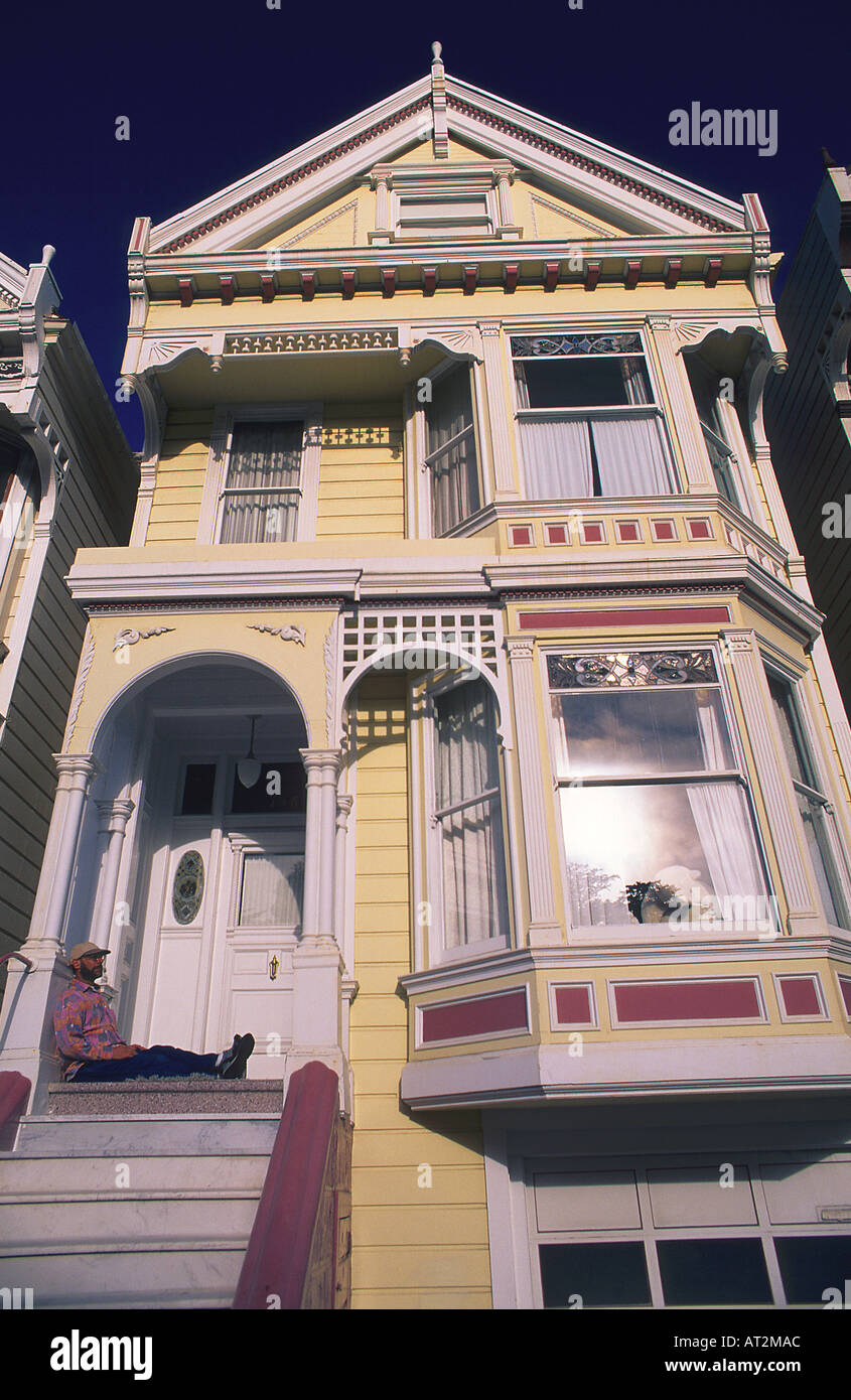 Seven sisters Victorian houses in San Francisco 19 th century