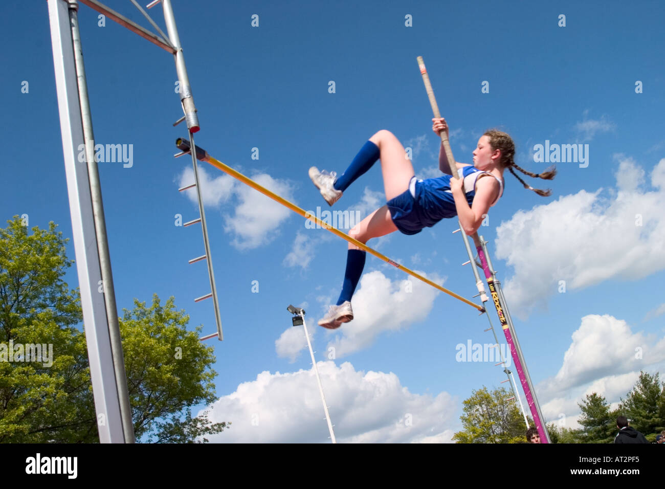Female athlete in pole vault hires stock photography and images Alamy