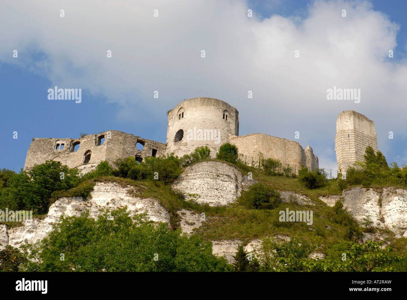 Chateau Gaillard castle at Les Andelys,Normandy, France The Stronghold of Richard the Lionheart Stock Photo