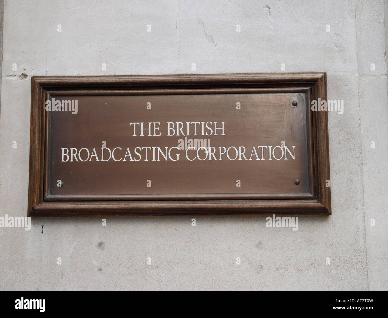 Bronze Name Plate BBC Broadcasting House Portland Place London Stock