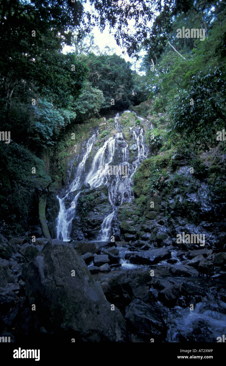 The Chorro El Macho waterfall in the El Macho Ecological Reserve, El Valle de Anton, Panama, Central America Stock Photo