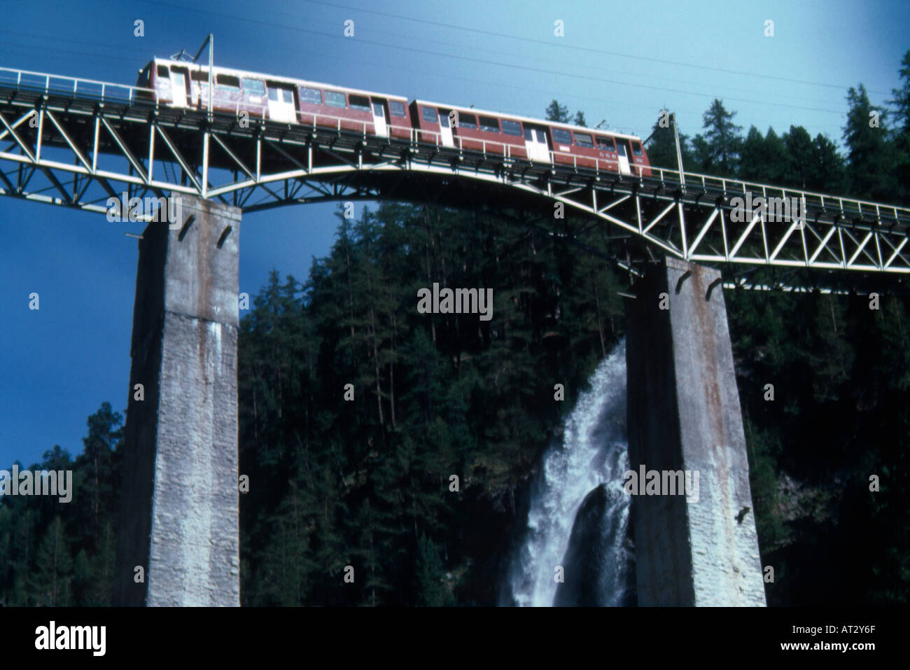 Viaduct over Gorner Gorge Zermatt Switzerland Stock Photo