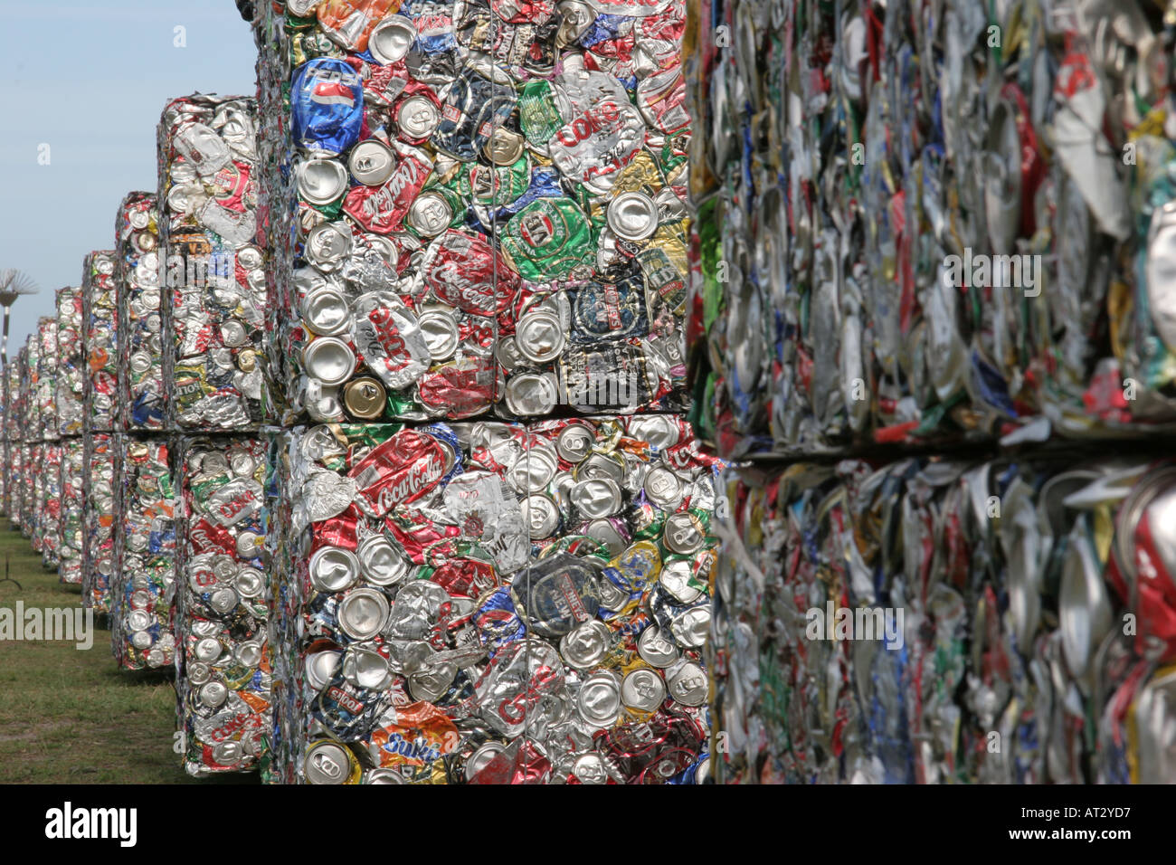 Crushed Cans for recycling Stock Photo Alamy
