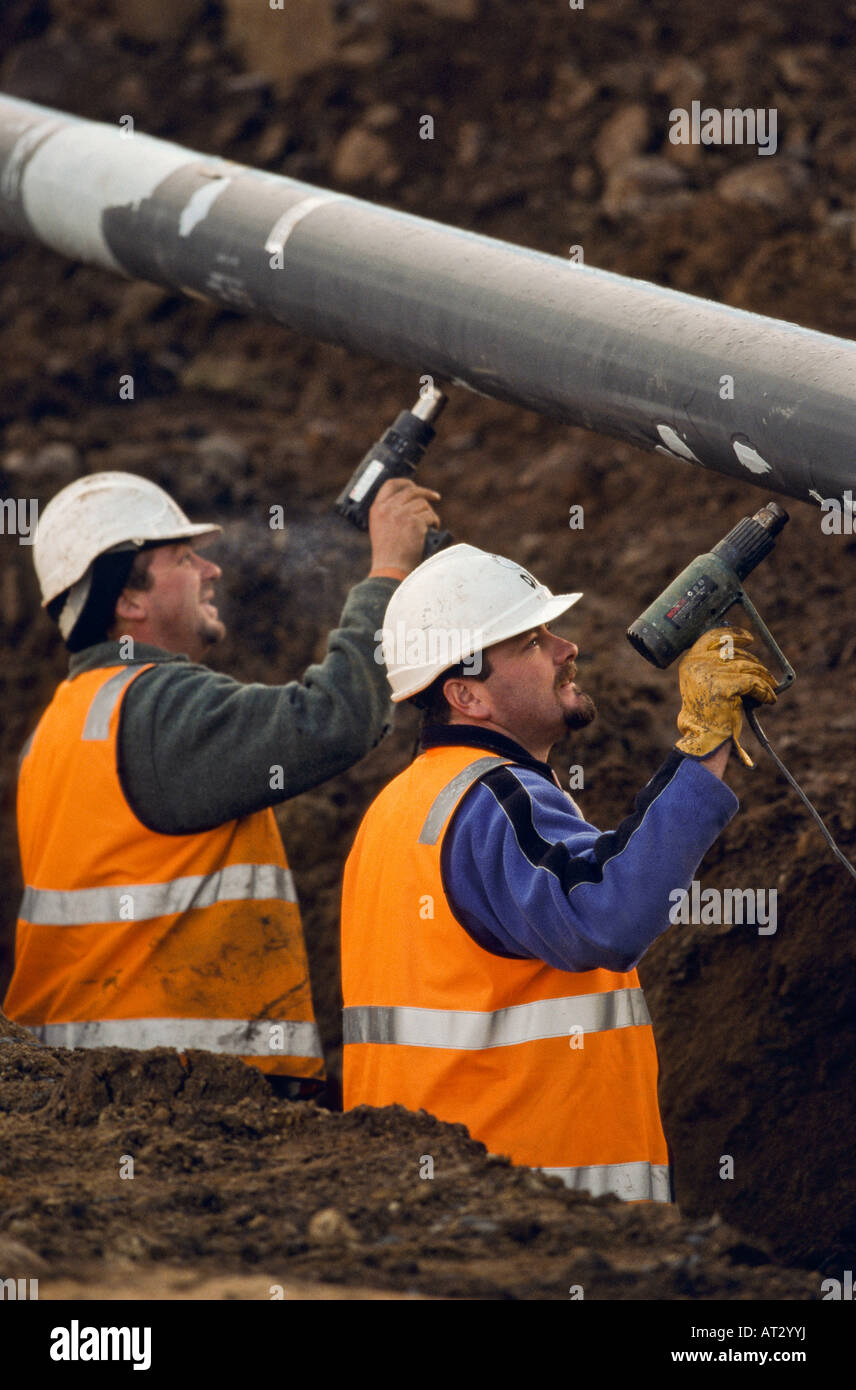 Laying gas pipeline Australia Stock Photo Alamy