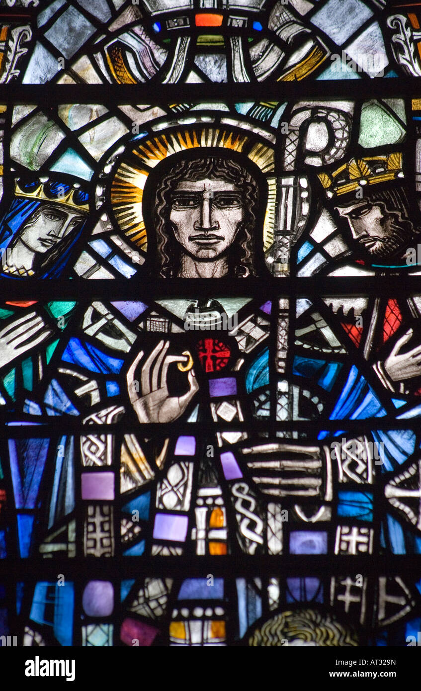 Stained Glass Window Detail Glasgow Cathedral Scotland Stock Photo Alamy