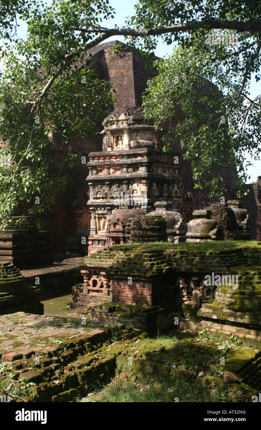 6th Century AD Buddhist Temple Nalanda , North India Stock Photo