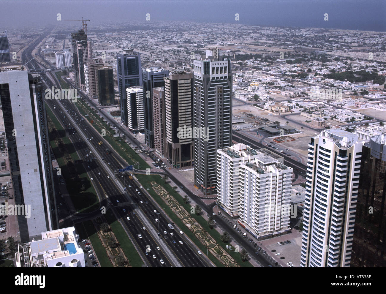 Multistory commercial and residential buildings on Sheikh Zeyad Street