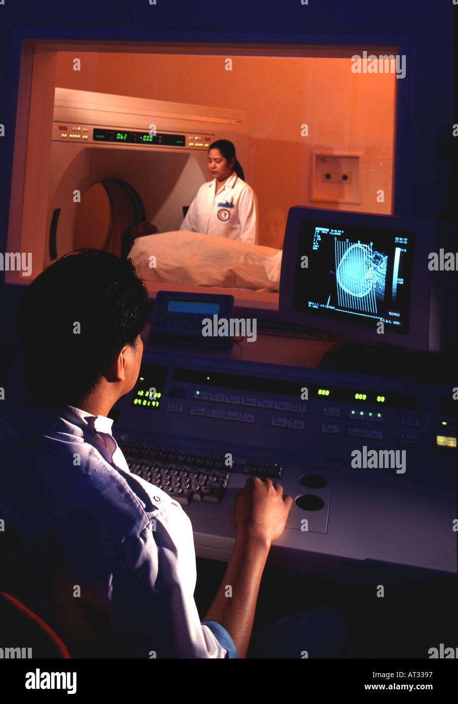 CTC brain scan at hospital in Saudi Arabia Stock Photo