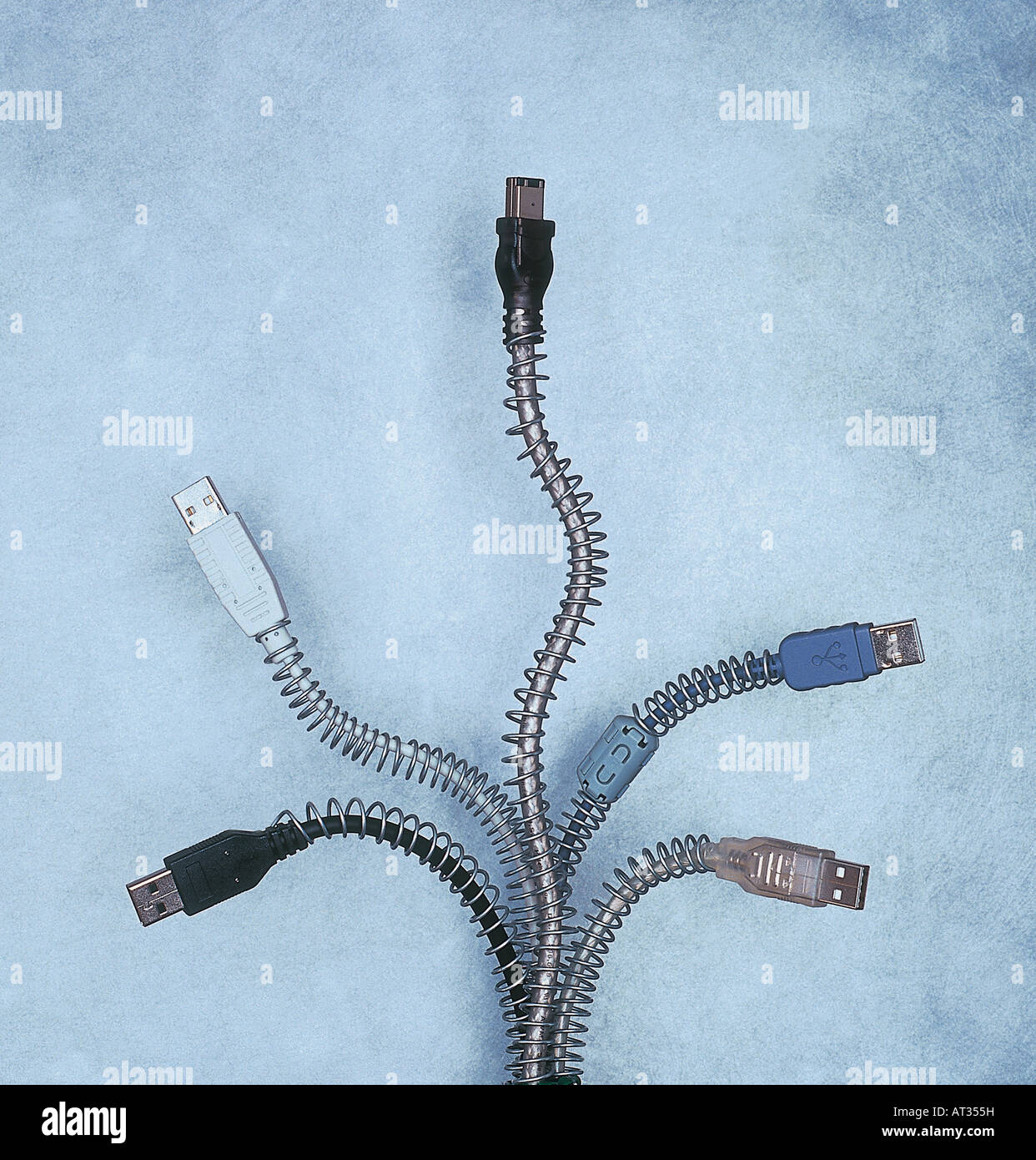 Computer USB cables Stock Photo Alamy