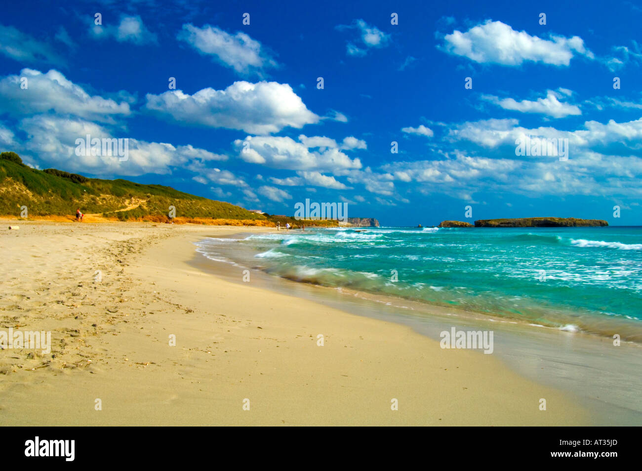 Beach view Menorca Island Stock Photo