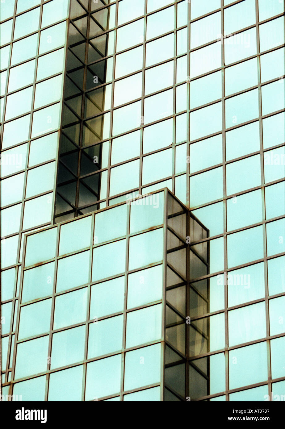 Mirrored facade of Office Building Stock Photo