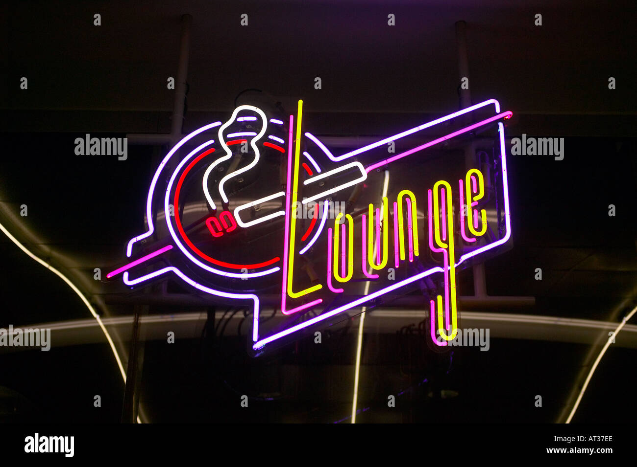 Smoking Lounge Sign McCarran International Airport Las Vegas NV Stock