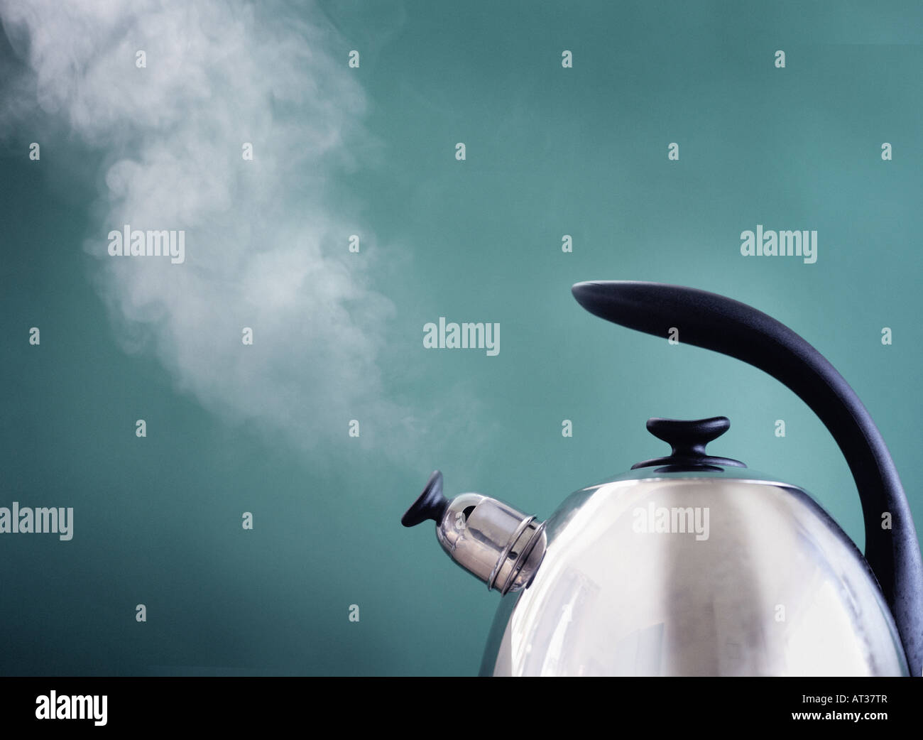 Boiling kettle produces steam - Stock Image - H130/0253 - Science Photo  Library