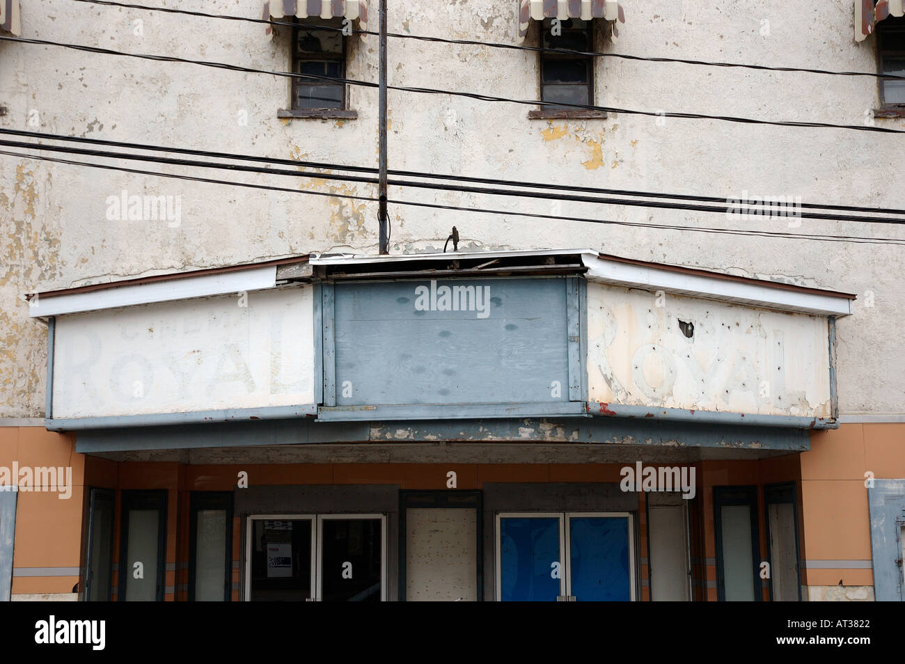 A old and abandoned theatre in Donnacona Quebec Canada Stock Photo Alamy