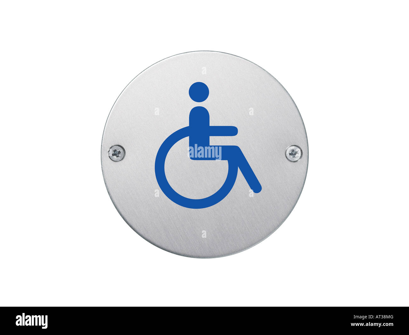 A blue wheelchair sign Stock Photo