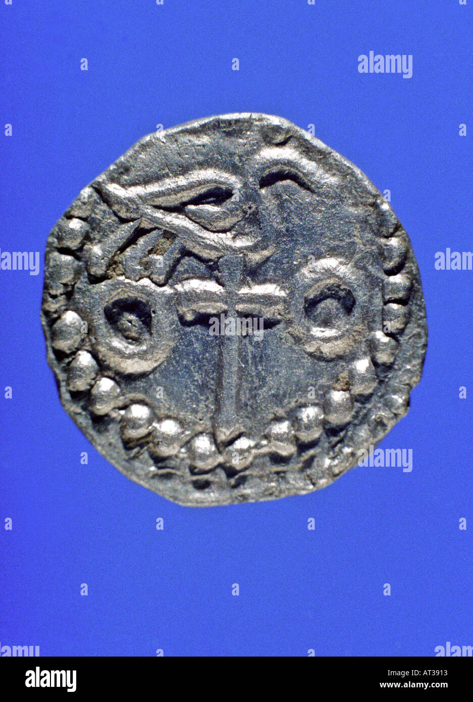 Sceattas Early Anglo Saxon coinage Silver. SCEATS Stock Photo