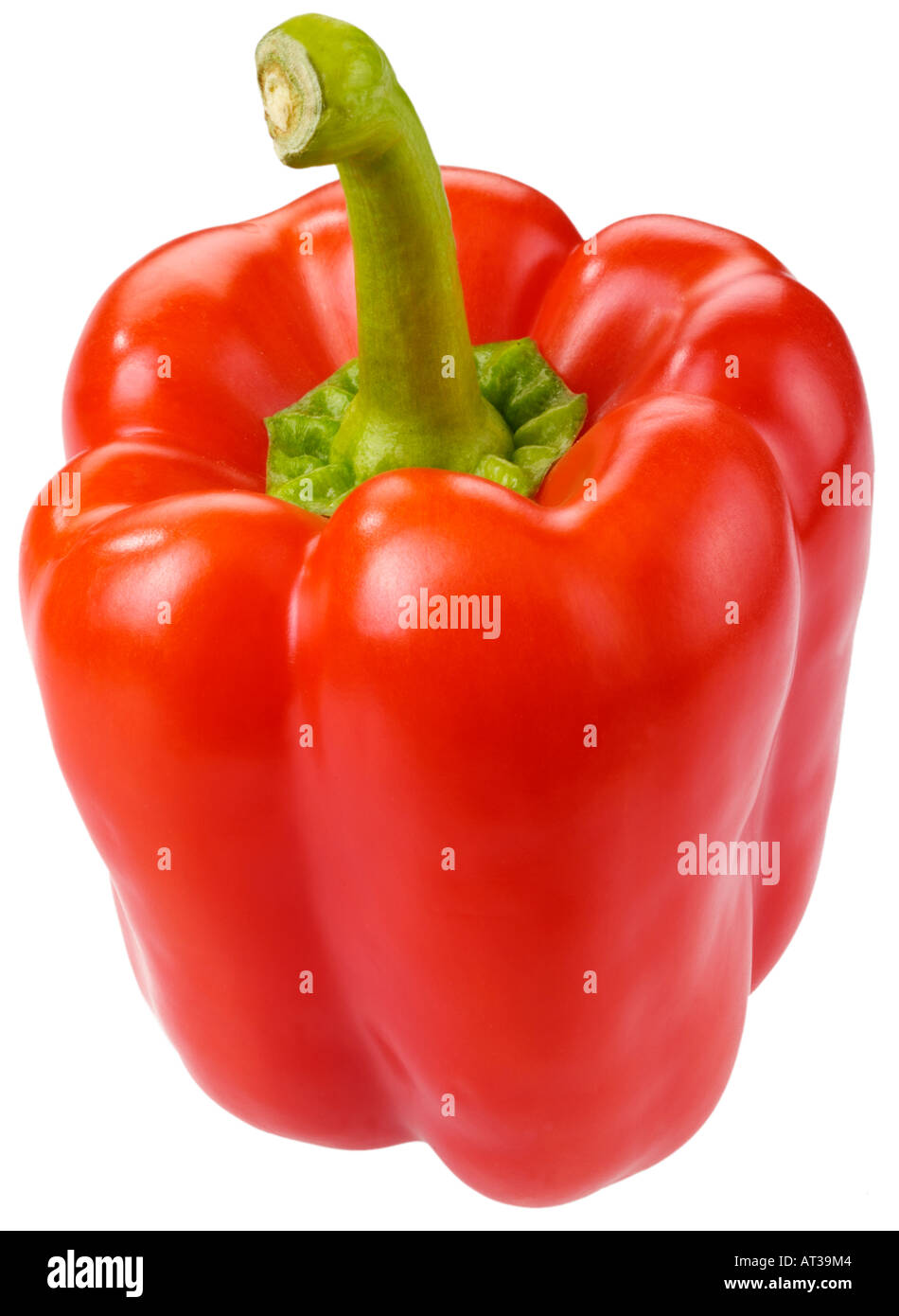 RED BELL PEPPER CUT OUT Stock Photo