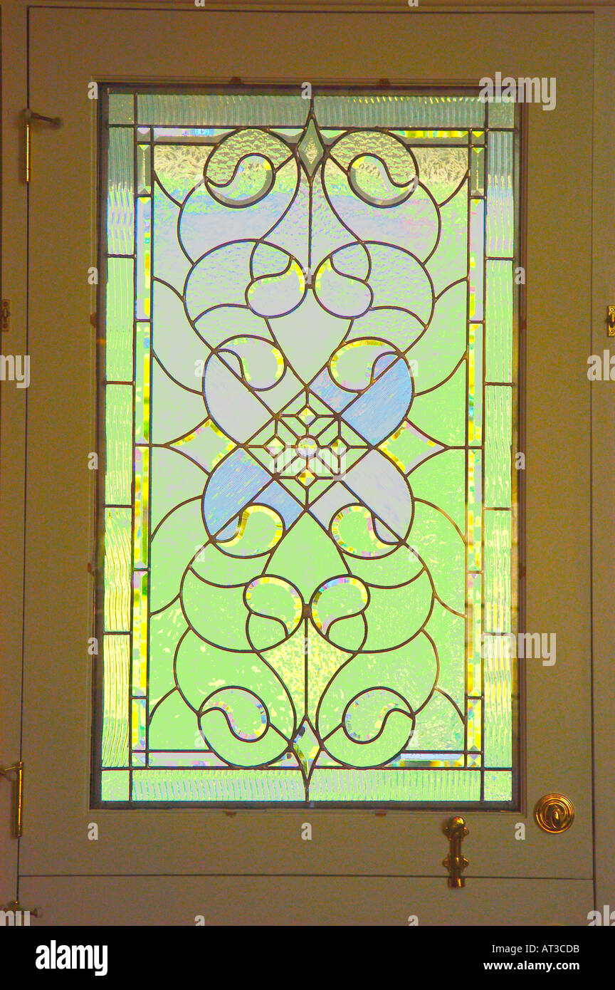 stained glass door Stock Photo Alamy