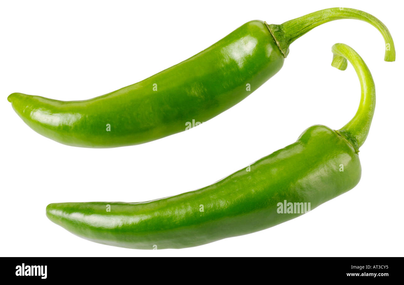 Two green chillies cut hi-res stock photography and images - Alamy