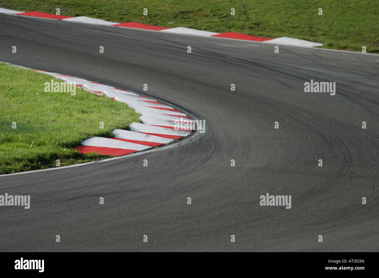 A bend on a race track Stock Photo - Alamy