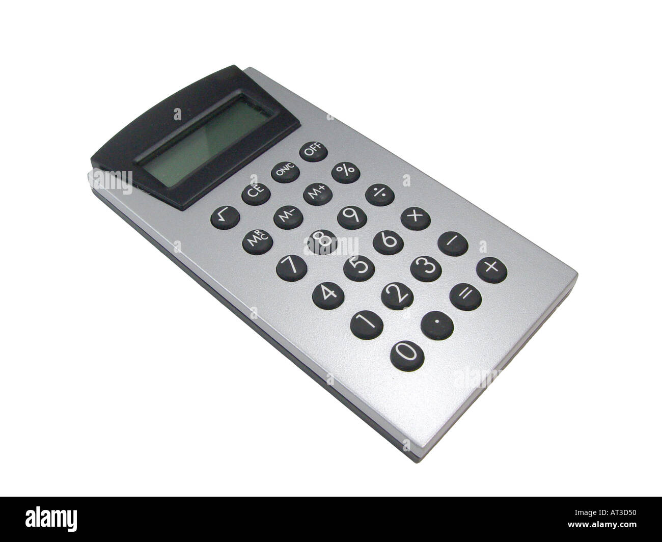 Pocket calculator as symbol for computations e g for the pension system taxes finances Stock Photo