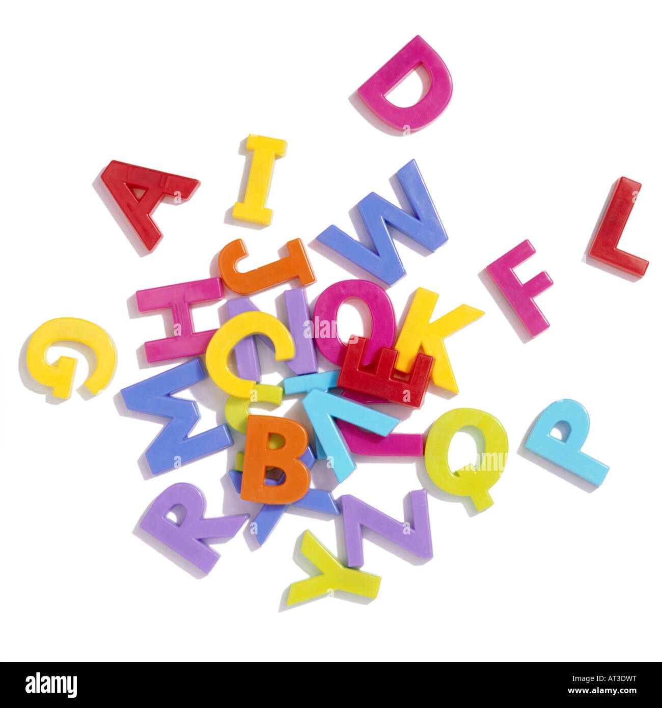 Magnetic alphabet shapes Stock Photo