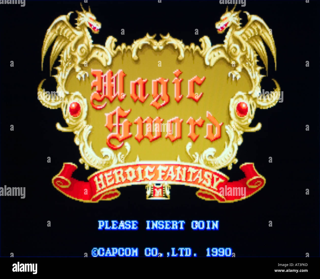 Magic Sword Heroic Fantasy Capcom 1990 vintage arcade videogame screenshot - Editorial Use Only Stock Photo