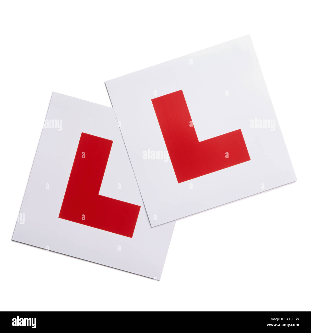 Learner driver plates, L plates Stock Photo