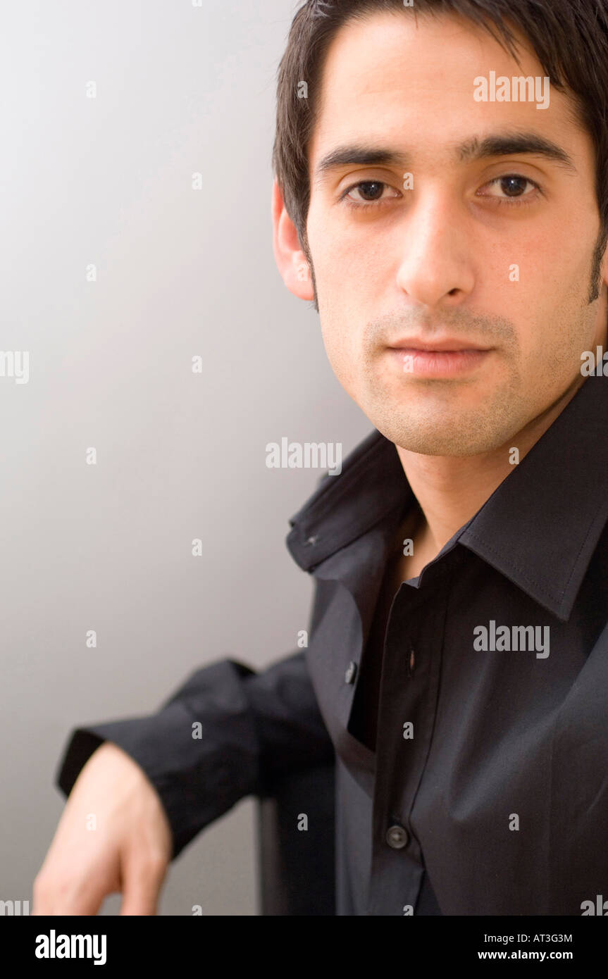 Dark brown hair brown eyes man hi-res stock photography and images - Alamy