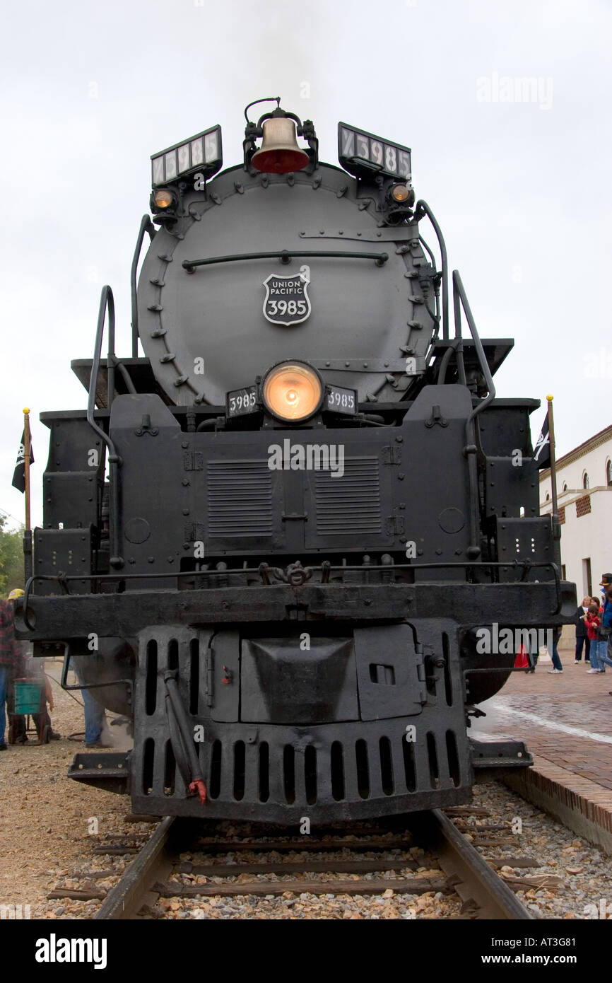 Close view of historic Challenger locomotive steam engine Close view of historic Challenger locomotive steam engine