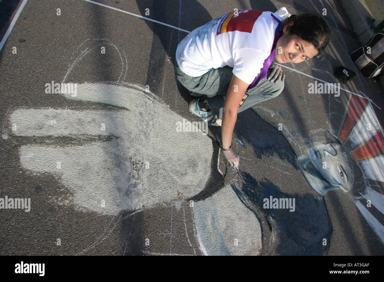 Chalk Pavement Art Stock Photo Alamy