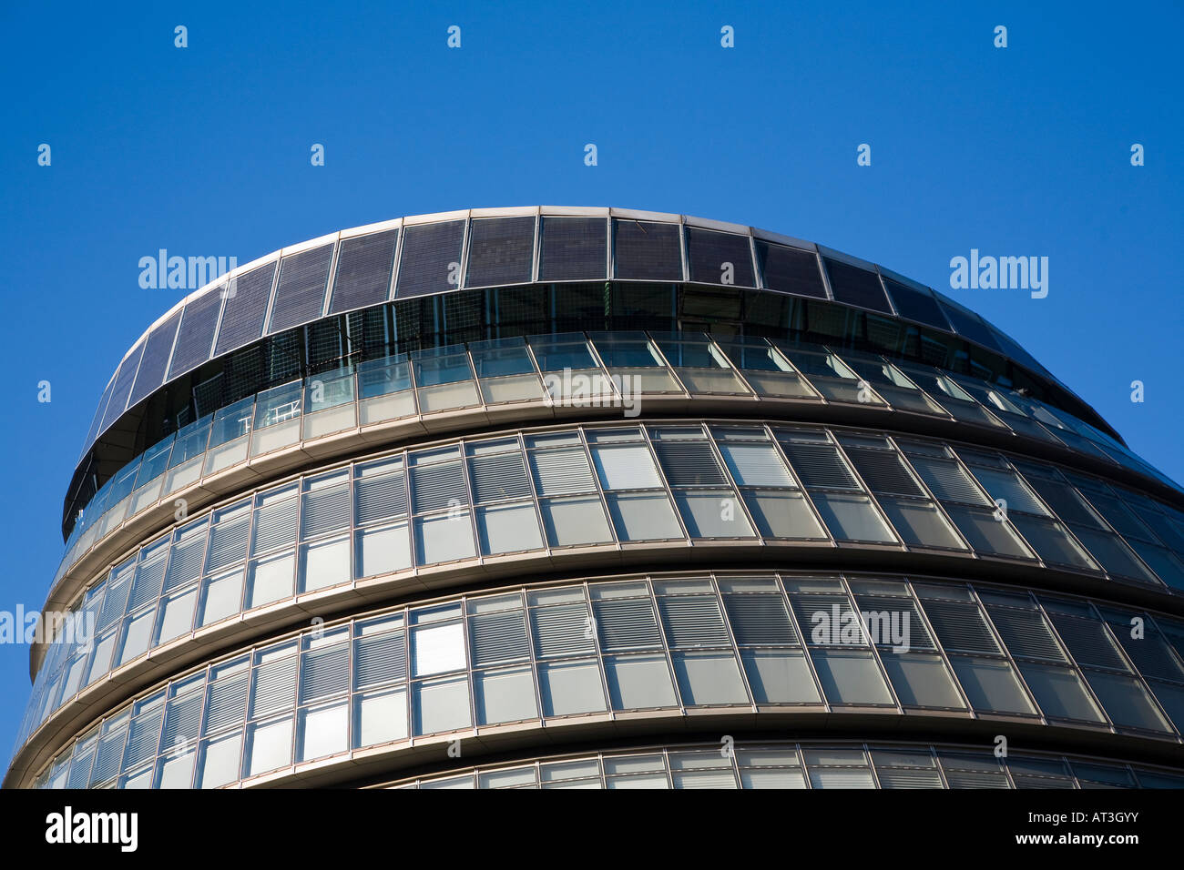 Solar PV Panels on top of City Hall London Westminster designed by