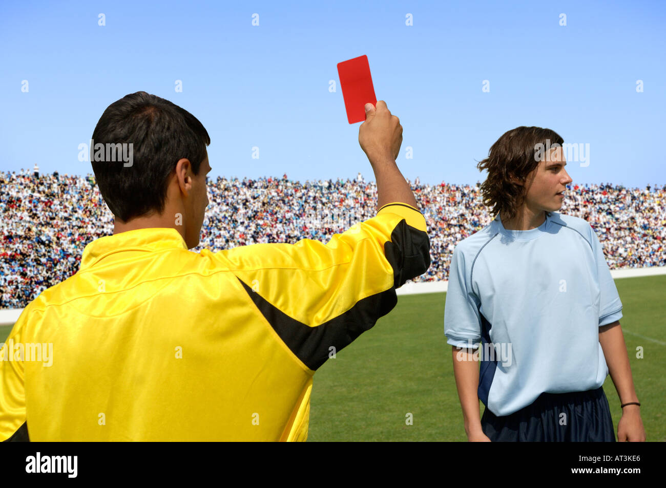 Red card dejection despair football hires stock photography and images