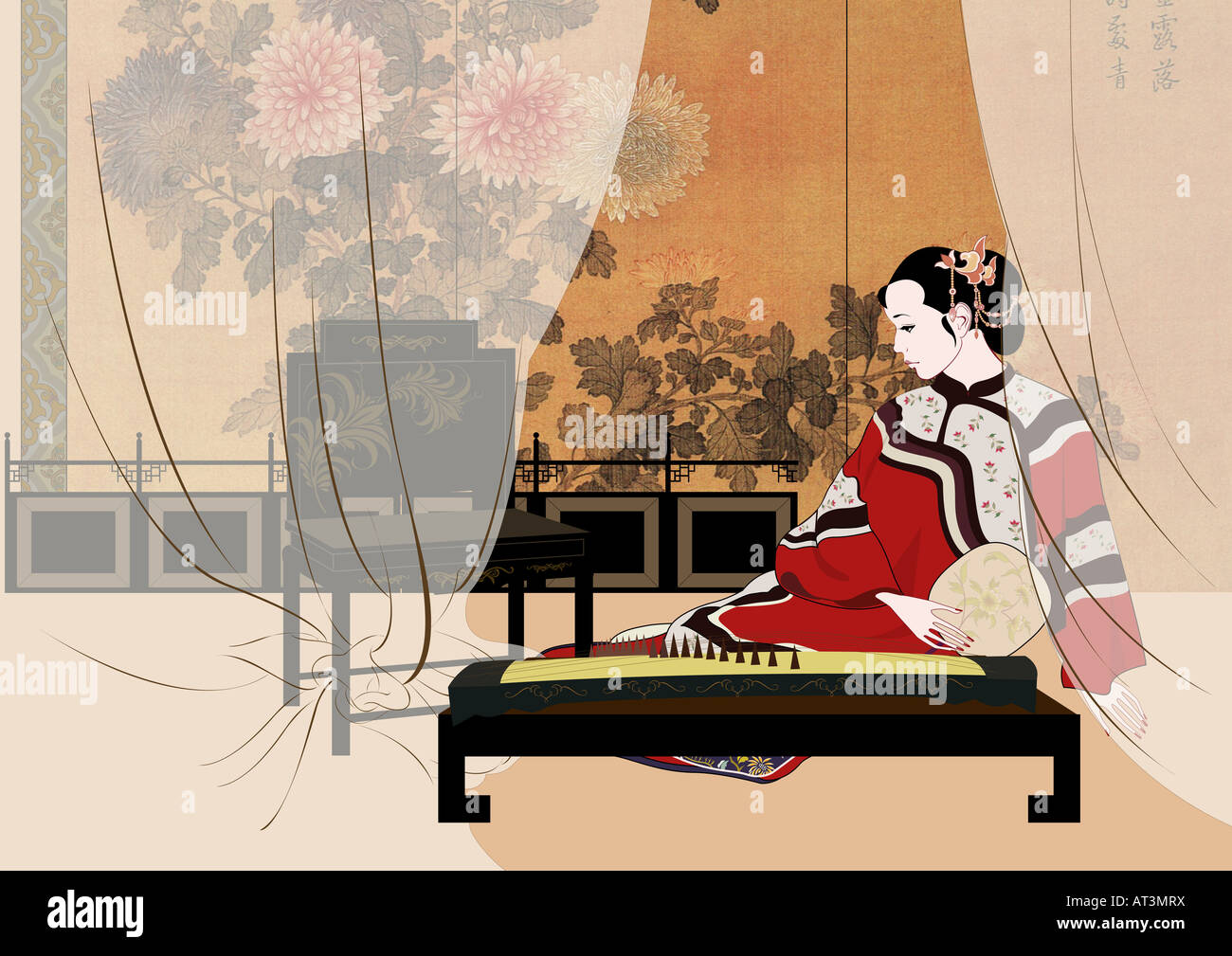 Ancient chinese reading painting hi-res stock photography and images ...