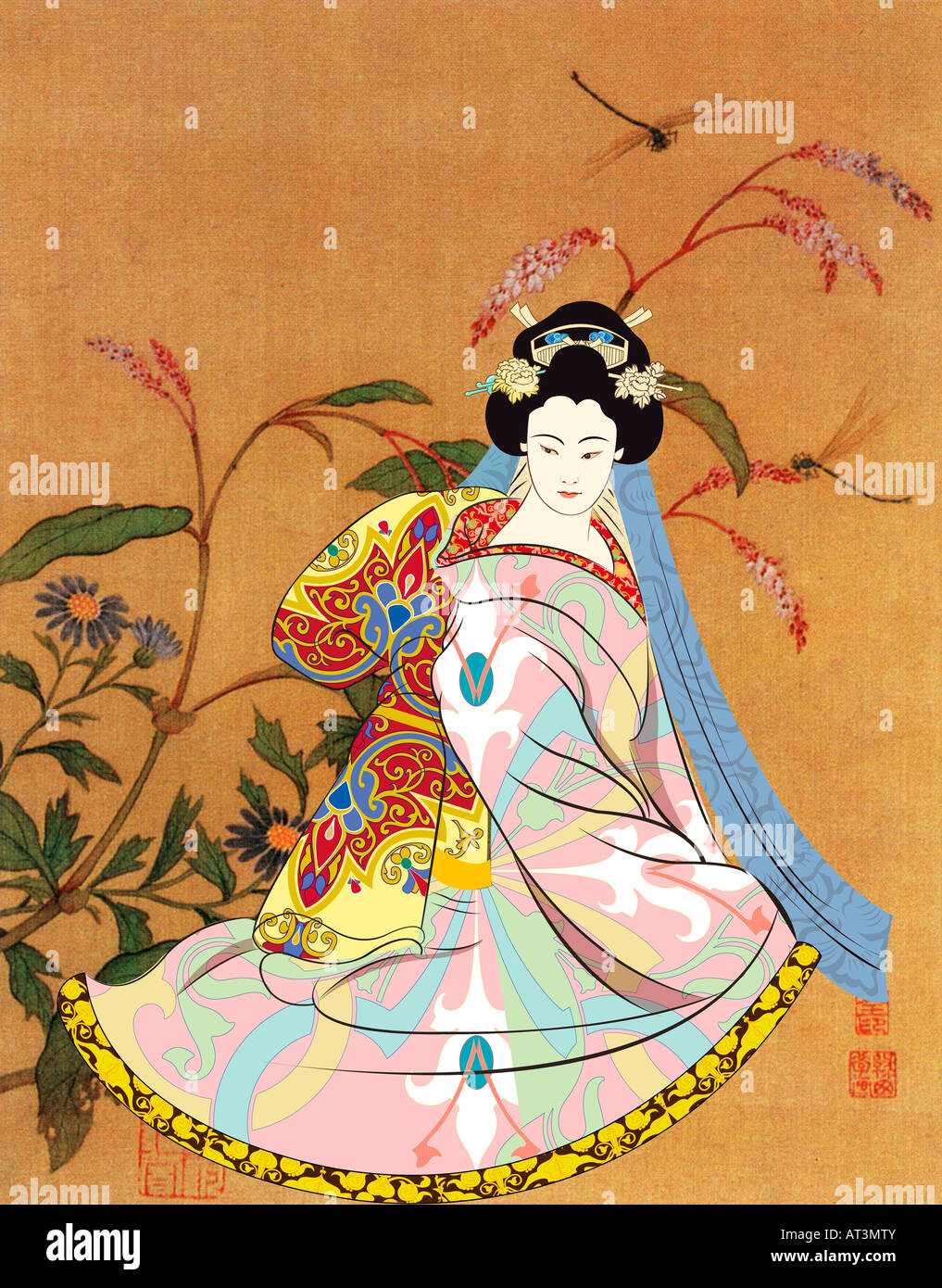 Ancient chinese beauty painting hi-res stock photography and images - Alamy