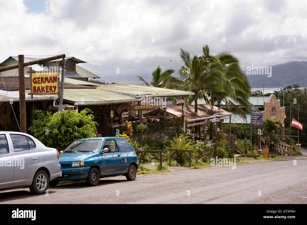 Costa Rica Nuevo Arenal German Bakery business started by European immigrants Stock Photo