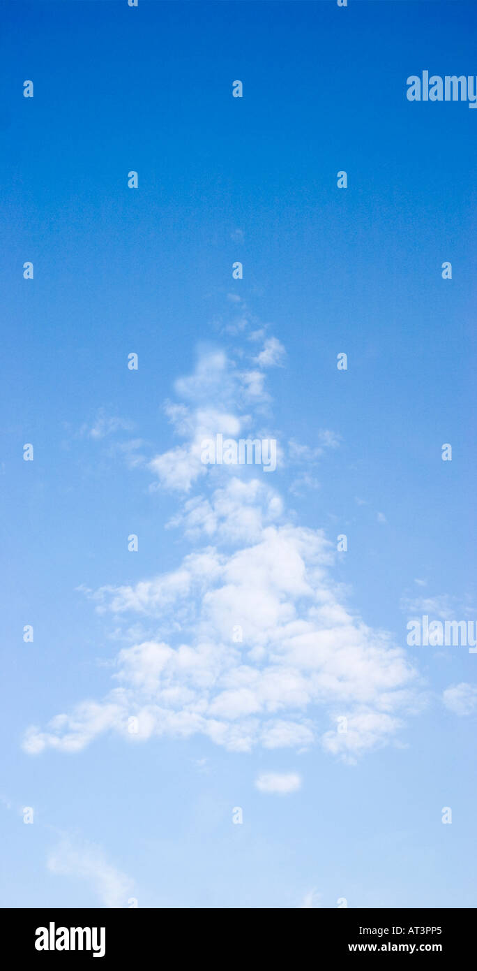 Unusual Cloud formation similar to British Isles Stock Photo