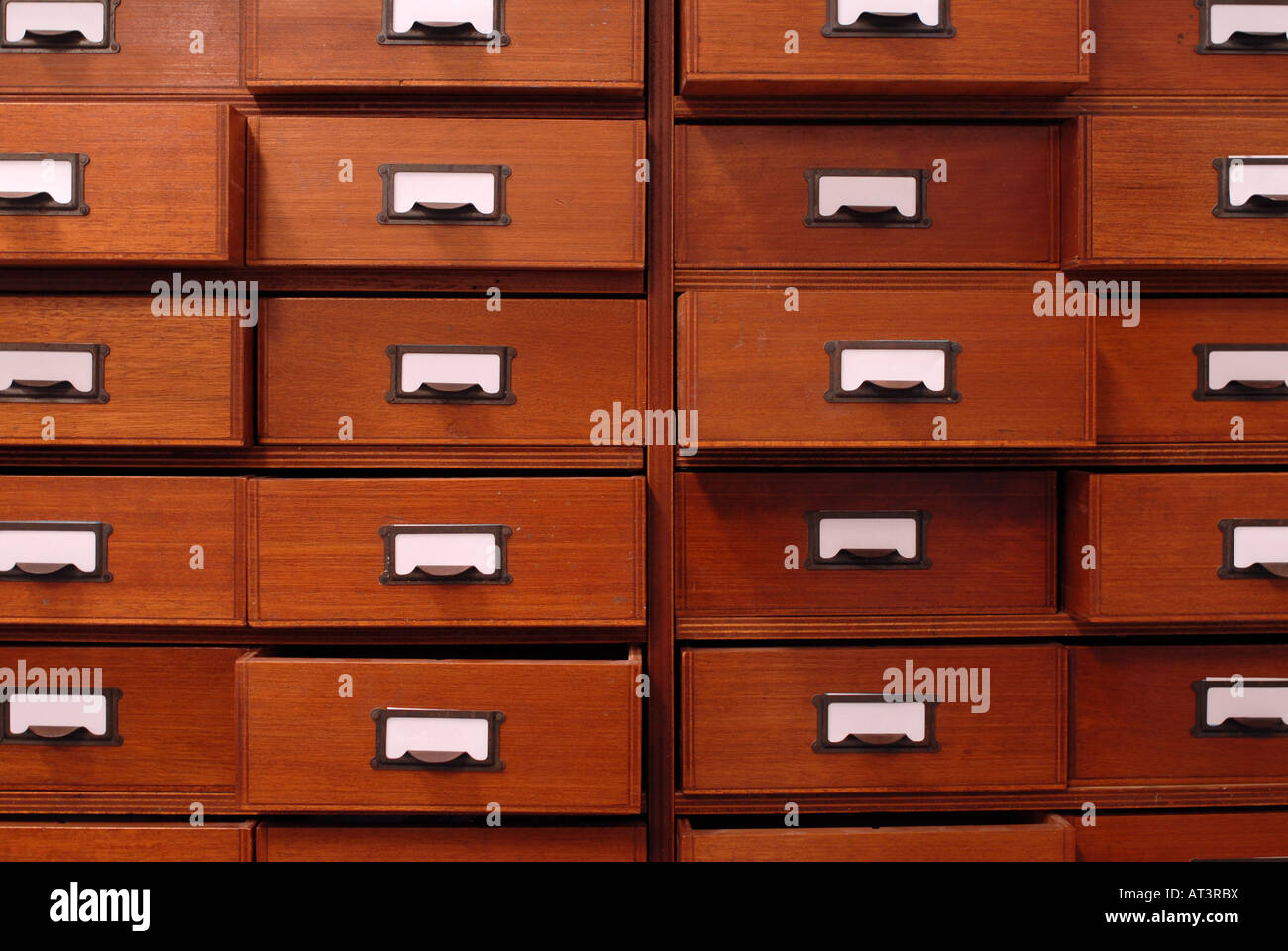 Vintage Wooden Filing Cabinet Stock Photo 16192765 Alamy