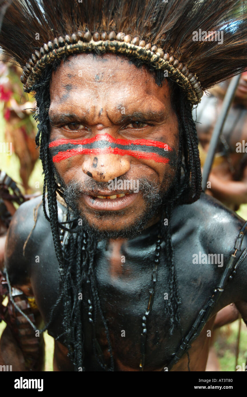 Hopefully an ex headhunter goroka PNG Stock Photo
