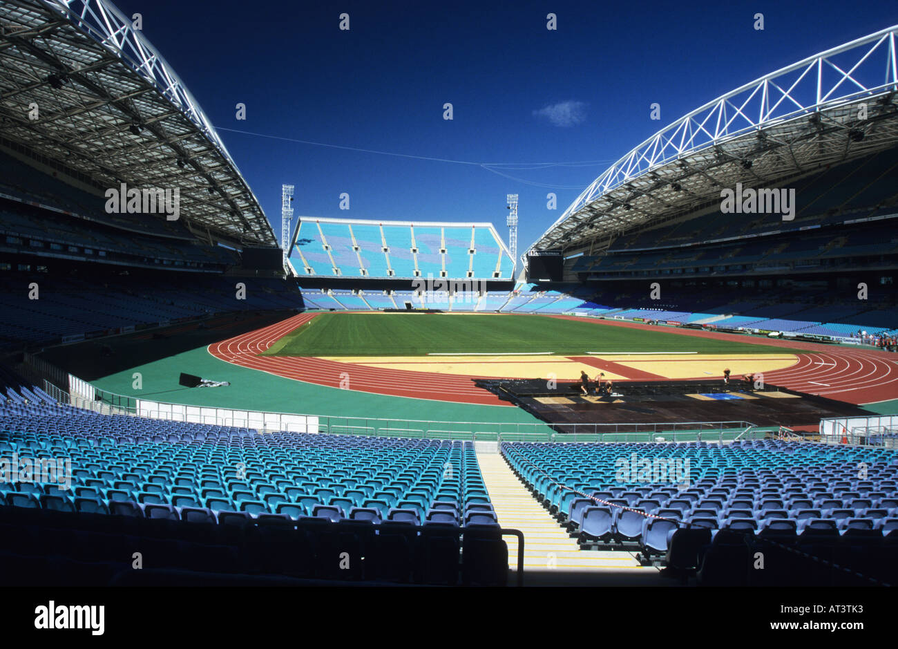 Olympic stadium comlex built for the Australian 2000 olympic games in Sydney Stock Photo