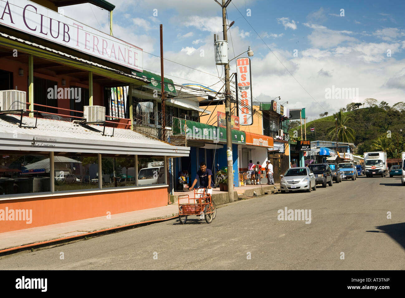 Costa Rica Quepos shops in town centre Stock Photo 16193217 Alamy