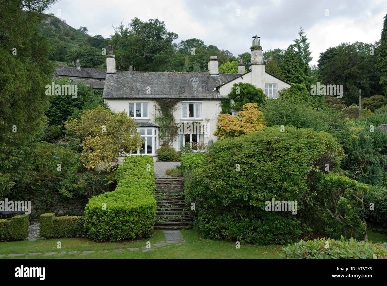 Rydal Mount where William Wordsworth lived and wrote poetry Stock Photo