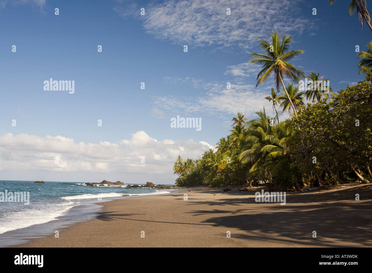 Costa Rica Osa Peninsula Playa San Josecito Paradise Beach Stock Photo