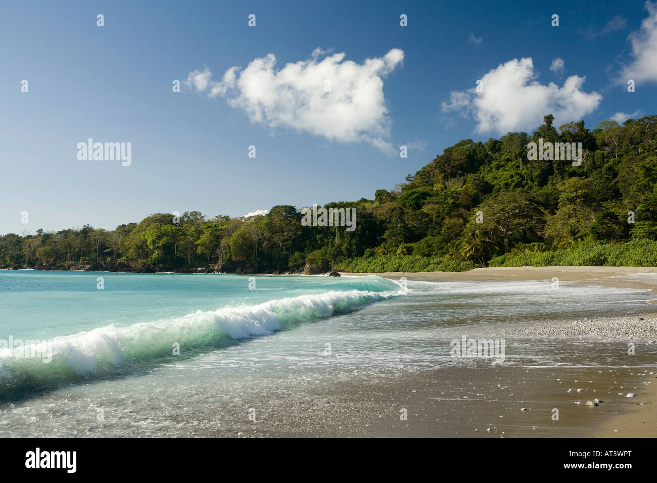 Costa Rica Osa Peninsula Cabo Matapalo Backwash Bay waves rolling in