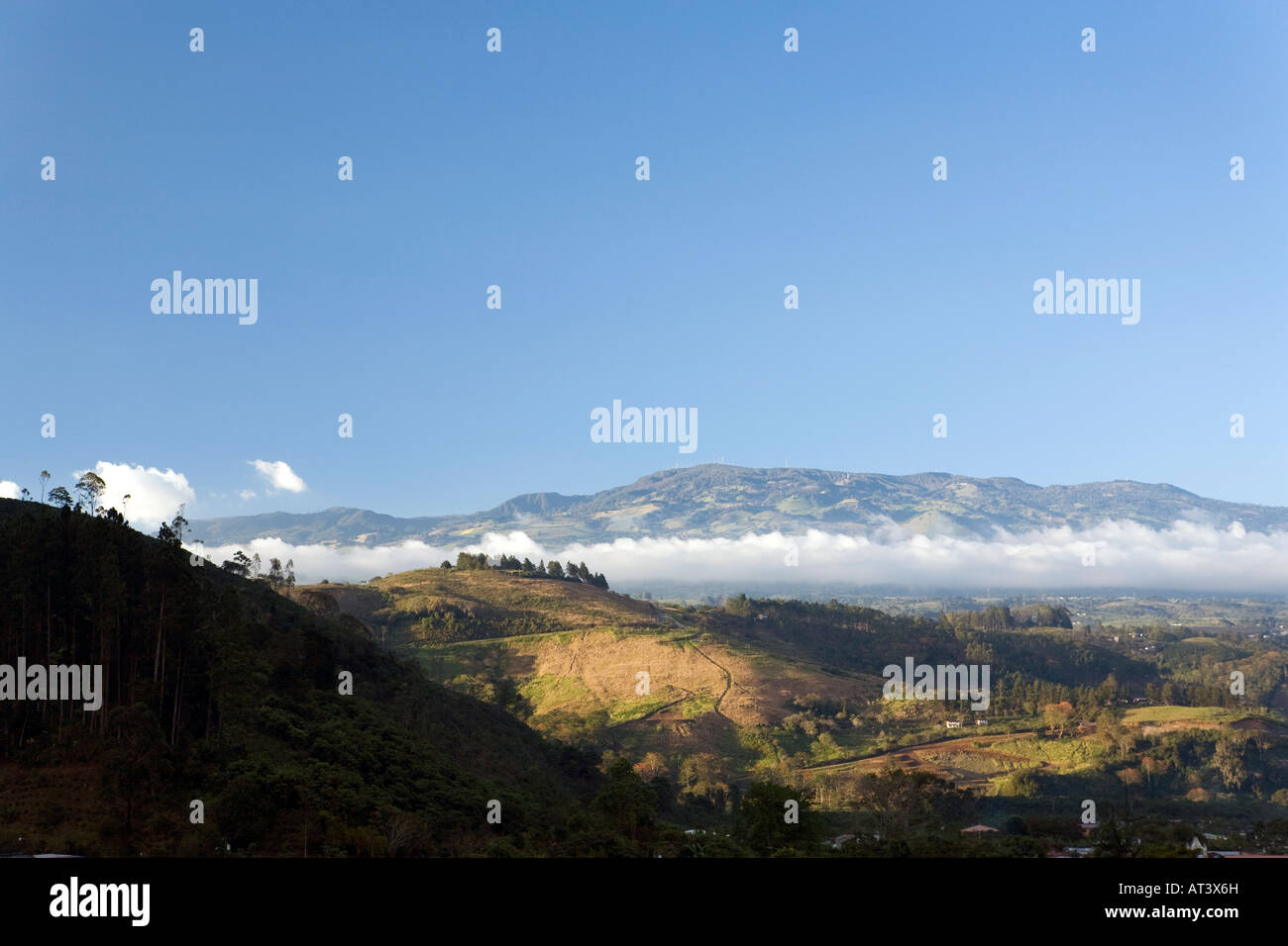 Costa Rica Orosi Village and valley view of volcan Irazu volcano Stock Photo Alamy